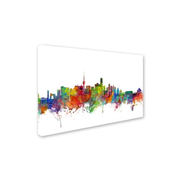 Michael Tompsett 'Beijing China Skyline II' Canvas Art,22x32